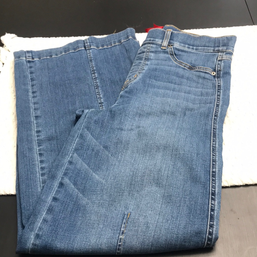 Spanx wide leg pull on jeans
